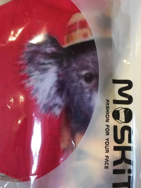 Maschera viso zanzara koala carina nuova non aperta