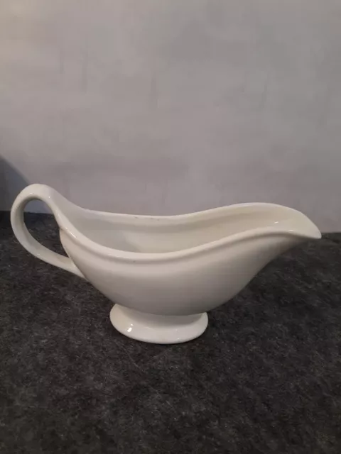 Vintage Jackson China 1929 New York State Property AL Cahn Sons White Gravy Boat