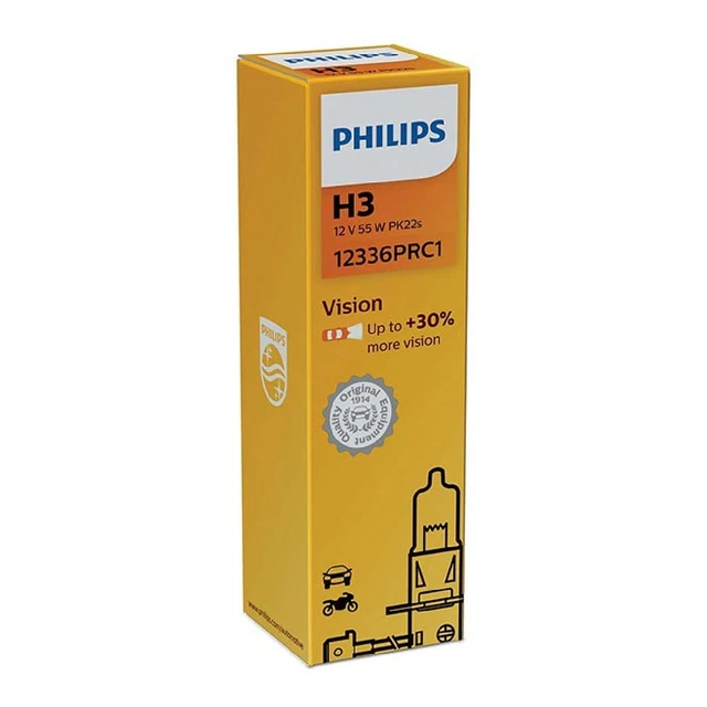 Philips Ampoule de Rechange H3 Vision Halogène - 12V 55W PK22s