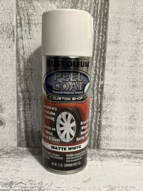 Rust-Oleum Custom Shop, Temporary Automotive Peel Coat, Matte White 276800 11oz.