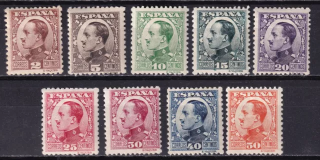 1930 - España  - Edifil 490/498 - Alfonso XIII Vaquer - MNH/MH