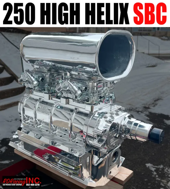 3321 Hoch Helix Klein Block Chevy blower shop Kompressor 250 8MM 2V Kombo