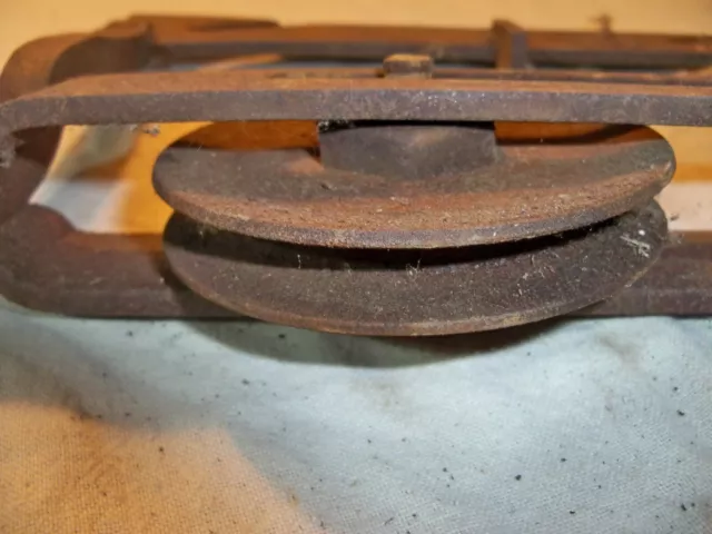 3 Vintage Iron Barn Door Roller Shed Sliding Door Trolley Wheels Hardware 4
