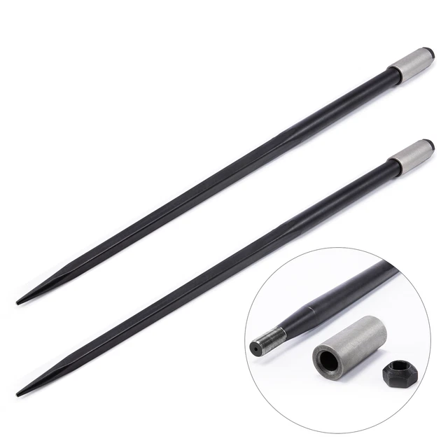 Compact 49" Hay Bale Spears with 4500lb Capacity for Truck Tractor More 2 Pcs