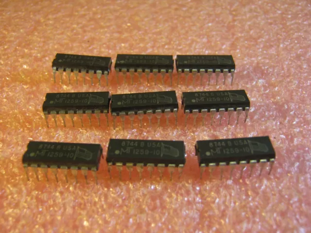 MT1259-10 Lot of 9 NOS 256K x 1 D-RAMS from Micron Technology