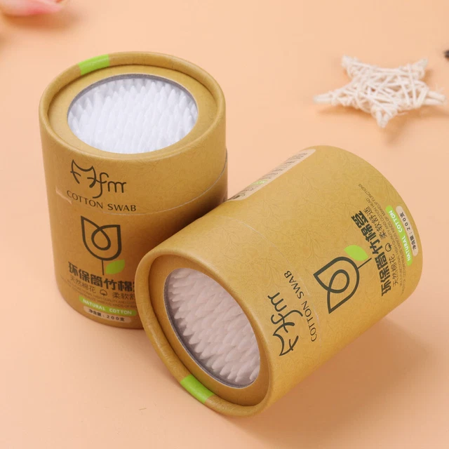 400 Pcs/2 Disposable Cotton Swab Wooden Cotton Buds Baby Cotton Swabs Ear