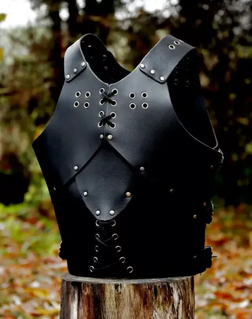 Medieval Leather Breastplate Armour Swordsman Larp Costume Genuine Leather Armor