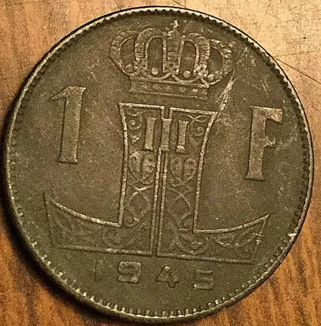 1945 Belgium 1 Franc Coin