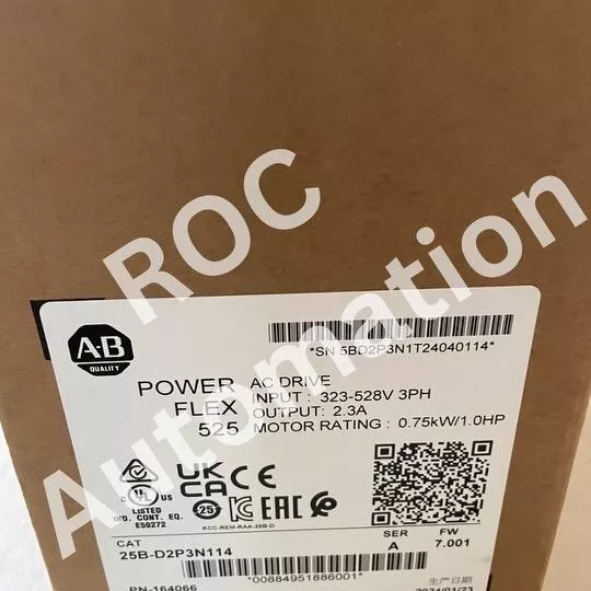 2024 New Sealed Allen Bradley 25B-D2P3N114 /A PowerFlex 525 AC Drive