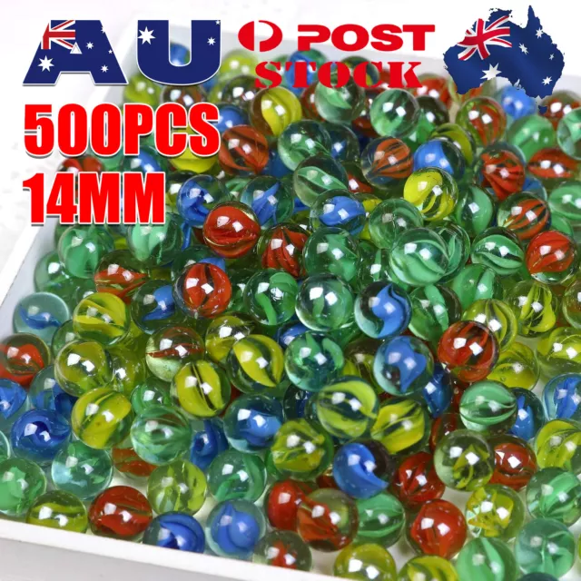 500X Glass Marbles Round Children’s Toy Or Decorator Or Craft Marbles New Au N