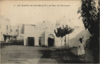 CPA AK CASABLANCA Place El Kairouani MAROC (23396)