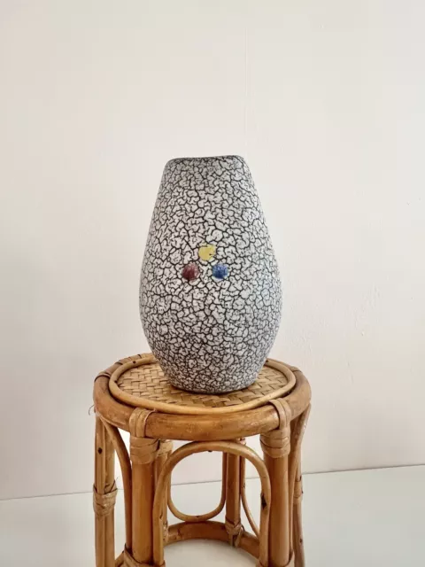 Mid Century Modern Italian Crackled Vase