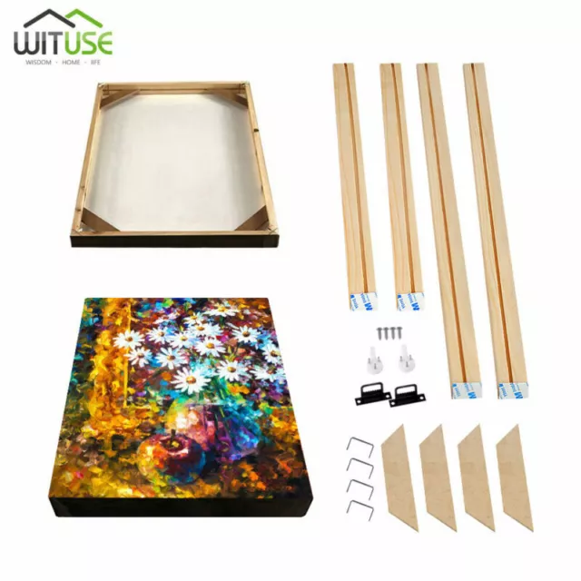 Canvas Stretcher Bars Frames Wooden Strips Kits for Oil Painting Art Gallery DIY