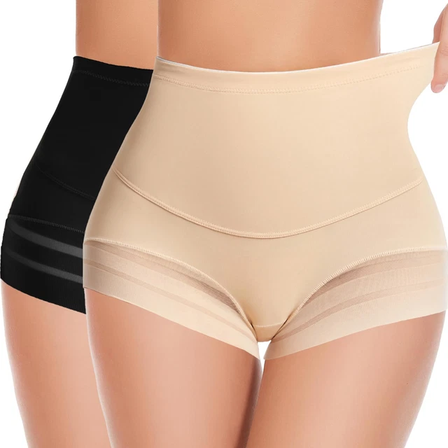 3 Or 6 Pack High Waisted Lace Shaper Panties - Tummy Control Briefs With Seamless Stretch (S-2XL, Jennifer 69076)