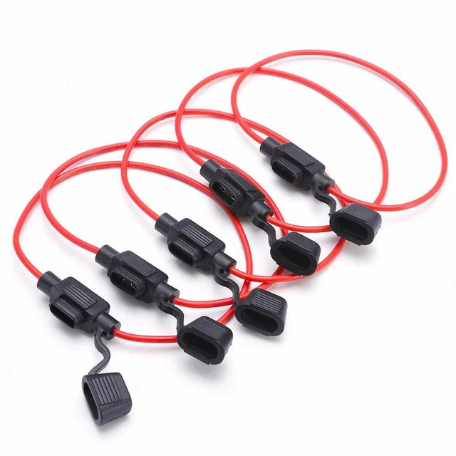 Lot 5 Porte fusible étanche 12v 24v pour mini fusibles auto - moto - bateau NEUF