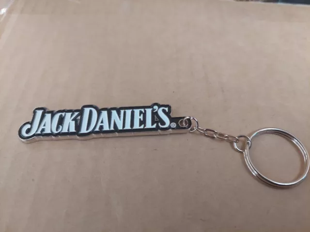 Jack Daniels Whiskey Metal Keyring -  Official Merchandise - Not Bottle Glass