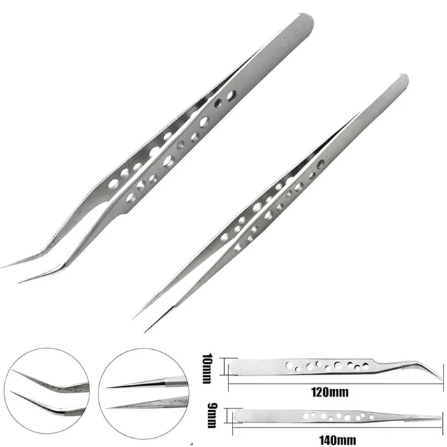 Industrielle Pinzette for Teile Handwerkzeuge High Precision Silber S