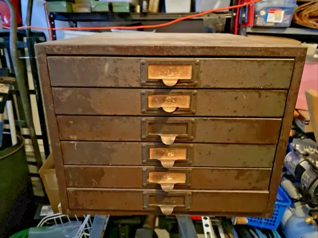 Vintage 24 Drawer Metal Akro-Mills Small Parts Storage Organizer Cabinet  Bin USA