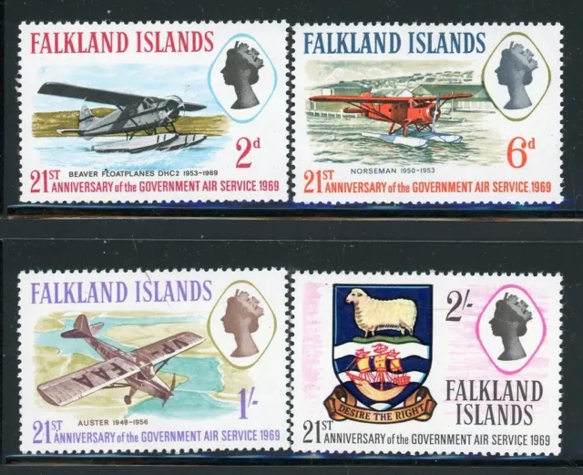 FALKLAND ISLANDS 180-83 SG246-49 MNH 1969 21st Anniv Air Service set of 4 CV$3