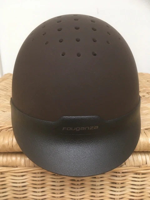 Fouganza Kinder Reithelm Braun Gr. XS 48-52 cm neuwertig plus Zugabe