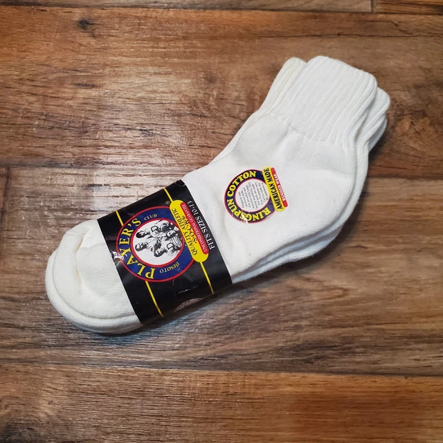 Player's Club 3 Pk Socks Sz 1013 Made In USA