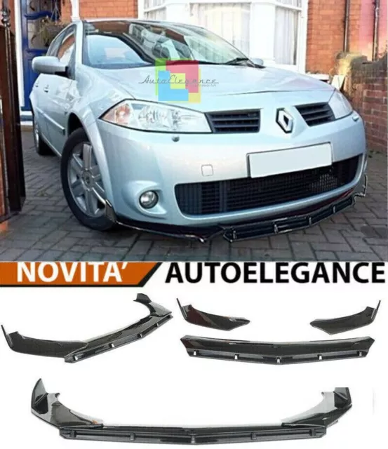 FRONTSTOßSTANGE RENAULT MEGANE MK2 MK3 LOOK GLÄNZEND SCHWARZ RS - 3P -