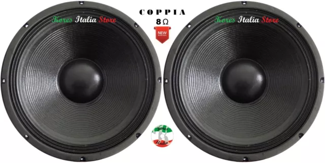 SR-158 Coppia Woofer SubWoofer Universali 15 Pollici 38 Cm 8 Ohm Magnete 140mm