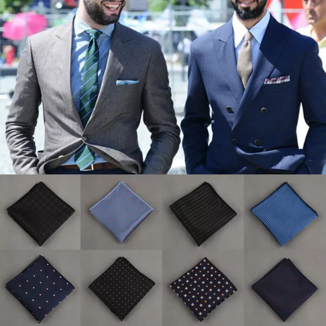 Men's Suit Pocket Silk Square Handkerchief Wedding Party Kerchief Vintage Hanky