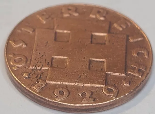 1929 Austria 2 Groschen Coin Km#2837 Us Seller