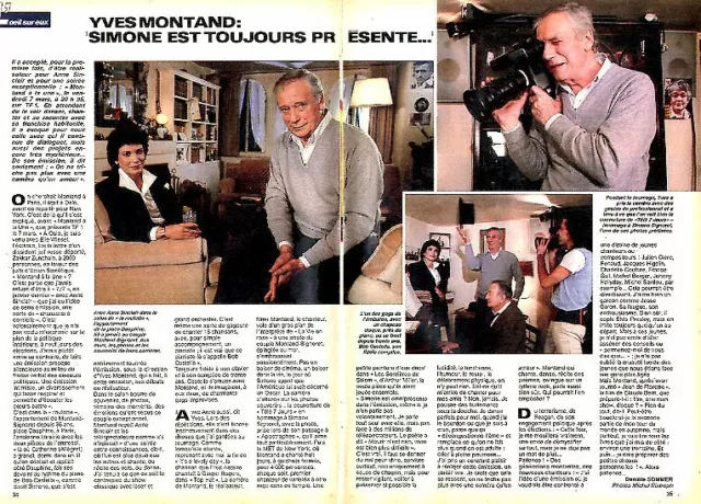 Coupure de presse Clipping 1986 Yves Montand (2 pages)