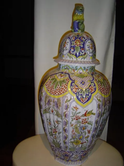 Tiffany & Co. Tall Hand-Painted Porcelain Covered Vase Made By Limoges