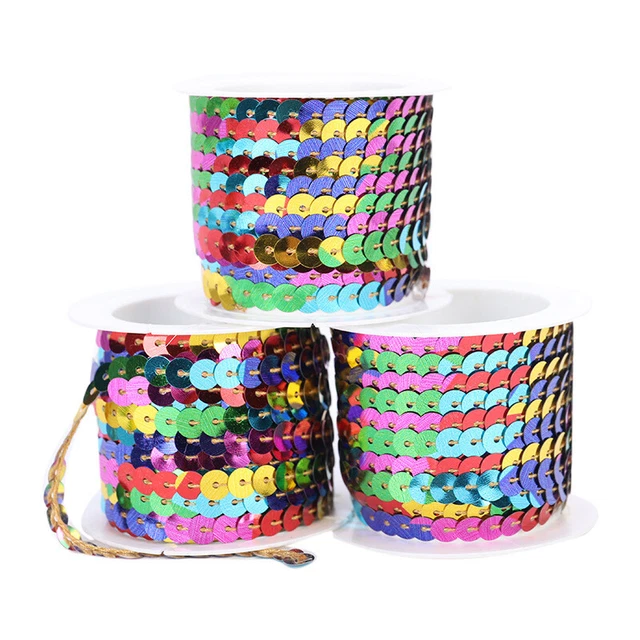 5 metros de ancho 5mm brillante colorido pequeña cuerda redonda para Navidad...
