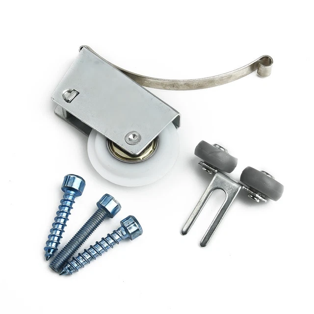 2 Set Rulli Scorrevoli Per Porte Armadio - Puleggia In Nylon, 30mm, Nero - Foto 9