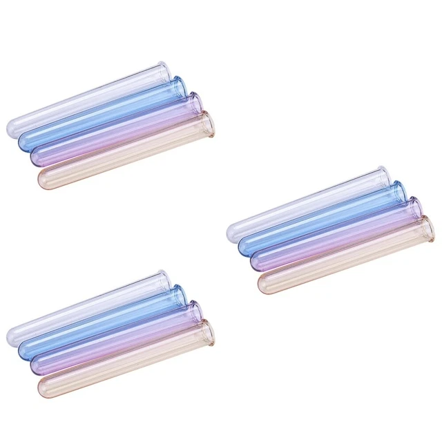 12 Pcs Test Tube Wine Making Cocktail Round Bottom Test Tubes
