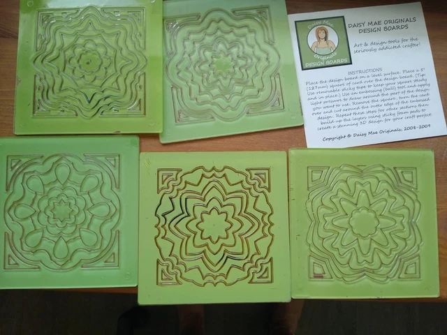 Placas de grabado 5DAISY-MAE 5""x5"" cuadradas para usar con cualquier tarjeta/papel patrón como reqd
