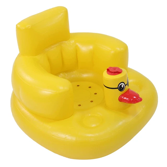 Baby Inflatable Seat for Babies 3-36 Months Built in Air Pump Infant Back Suppor