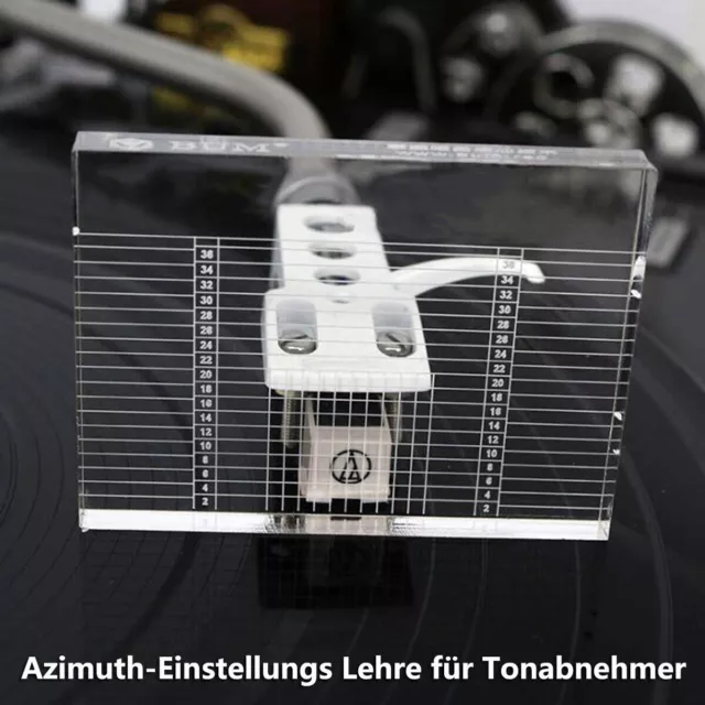 Azimuth-Einstellungs Acryl Ruler Device Lehre Schablone für Tonabnehmer 2