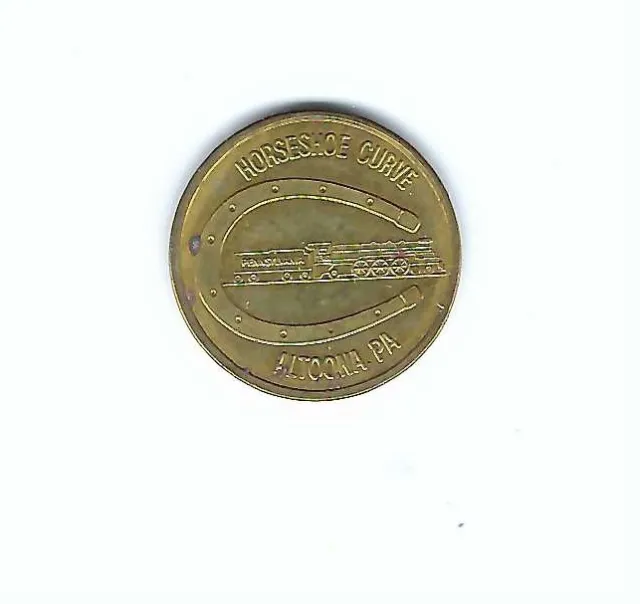 Vintage Pennsylvania Railroad Railway Train Horseshoe Curve Altoona Coin Token