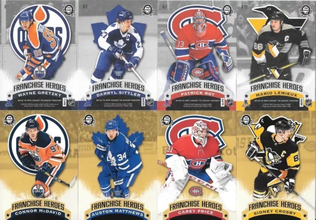 U PICK EM LOT 2018-19 18-19 OPC O-Pee-Chee Coast to Coast Franchise Heroes set