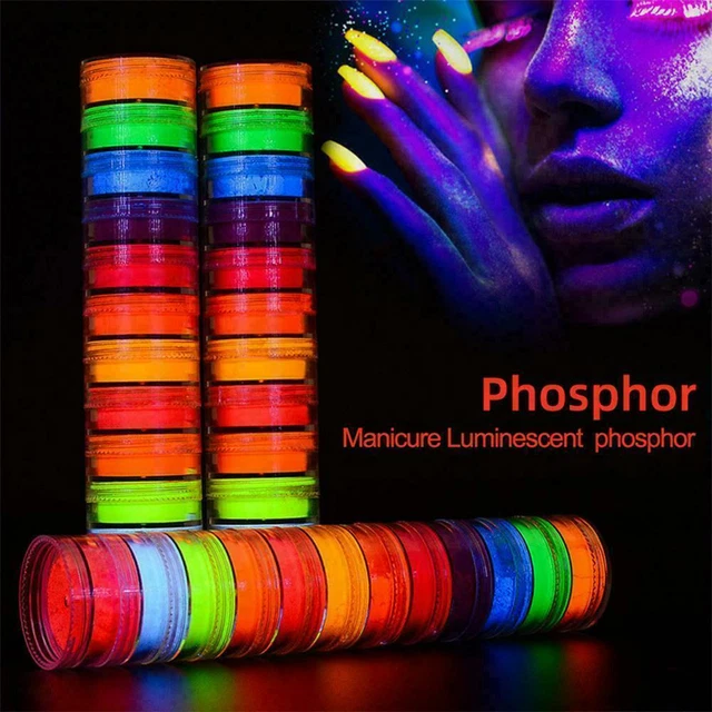 Set Polvere Fluorescente UV Neon &ndash; 4+ Colori Che Si Illuminano Con Luce Nera Kilabitzzz