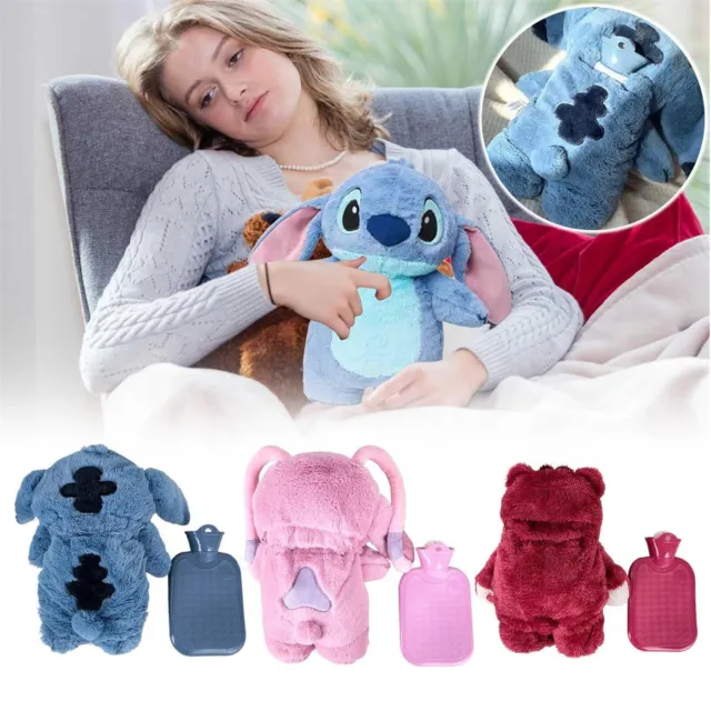 Stuffed Plush Doll Hot Water Bottle With Cover Warmer Pain Relief Heat Aching CA