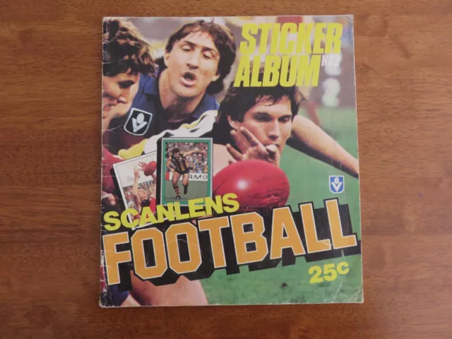 1984 Scanlens Vfl Sticker Album. Complete With All Stickers. Excellent.