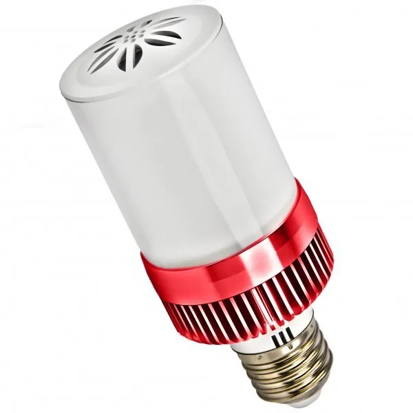 LED Lampe Bluetooth Lautsprecher 15m Reichweite in Rot E27 4,5 Watt LED Warmweiß