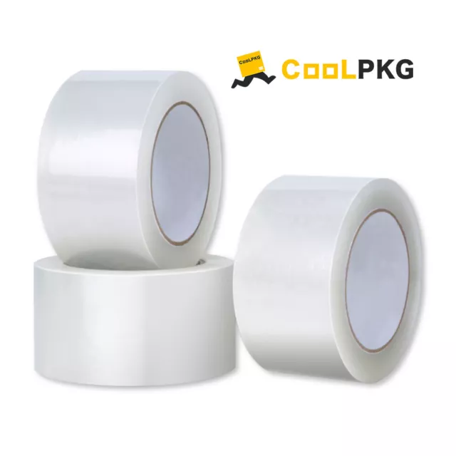 Up to 72 Rolls 2" or 3" x 110 Yds Carton Sealing Clear Packing Shipping Box Tape