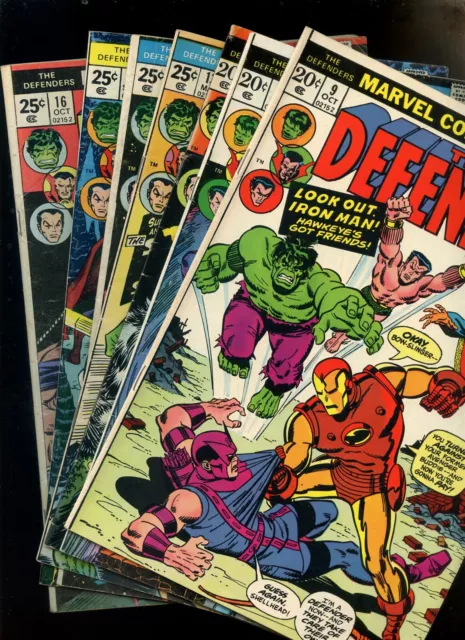Defenders 9,11,12,13,14,15,16 *7* VS Avengers Bondage Cover Marvel Value Stamps!