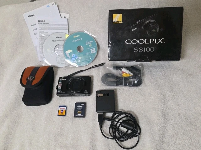 NIKON COOLPIX S8100 Compact Digital Camera 10x Optical Black