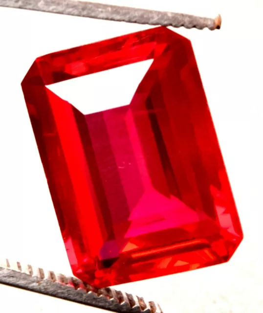 24.10 Cts. Natural Mozambique Red Ruby Emerald Shape Certified Gemstone