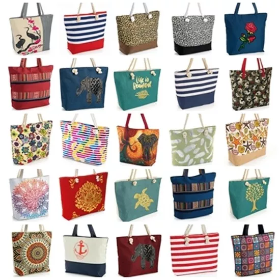Sale Tote Shopping Bag Holiday Travel Shoulder Gift Print Fabric Reusable Large