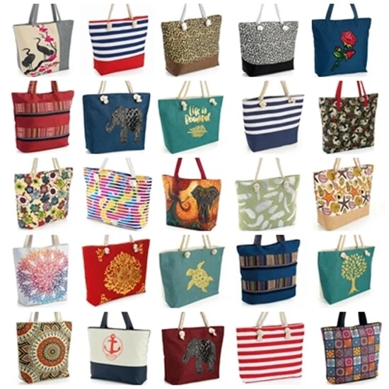 Sale Unisex Womens Reusable Tote Shopping Bag Shoulder Handle Travel Beach Bags