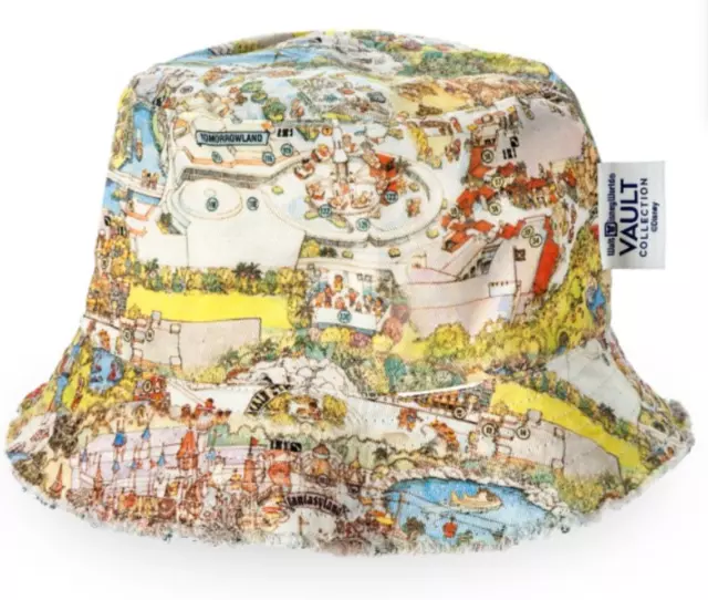 NWT Disney Walt Disney World 50th Vault Park Map Reversible Bucket Hat